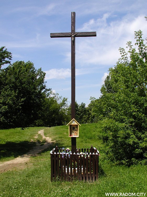 Radom. Krzyż na skraju parku przy ul. Warszawskiej (na wprost ulicy Kusocińskiego).