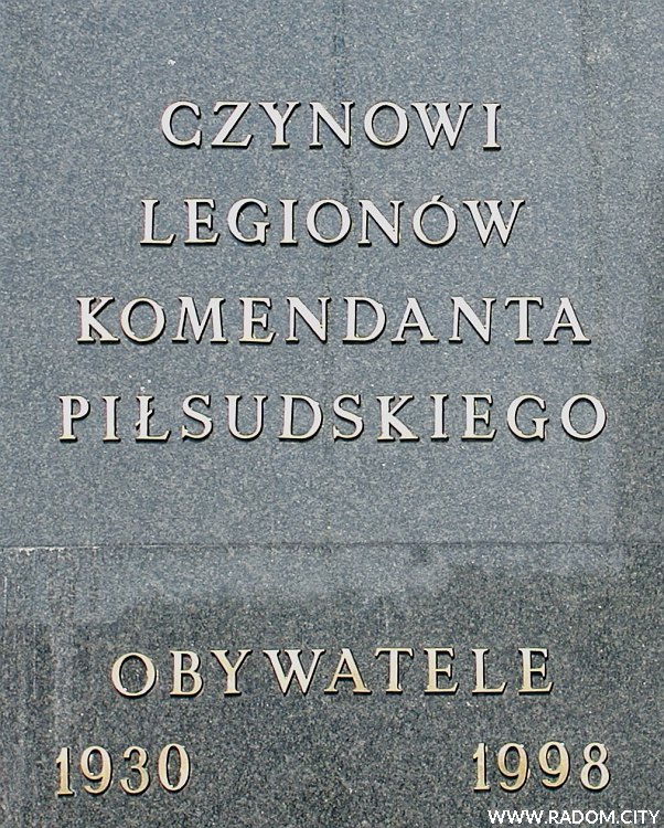 Radom. Pomnik Czynu Legionów - fragment.