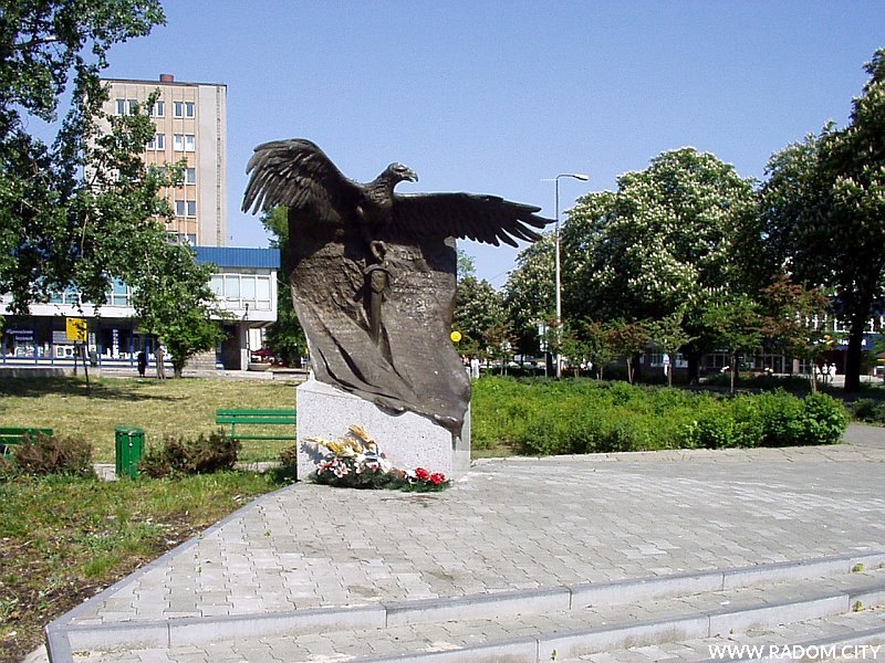 Radom. Pomnik przy ul. Prażmowskiego.