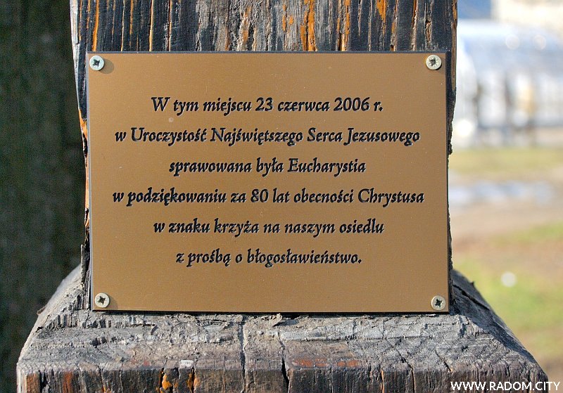 Radom. Krzyż przy ul. Staroopatowskiej (fragment).