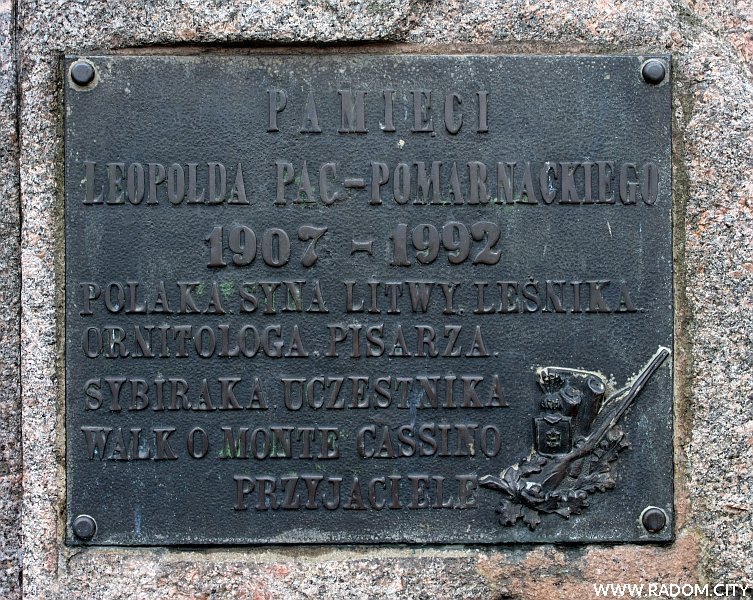 Radom. Pomnik Leopolda Pac-Pomarnackiego.