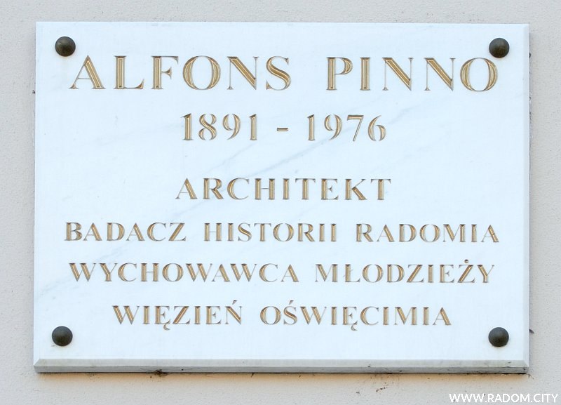 Radom. Tablica Alfonsa Pinno - Kolegium Pijarów.