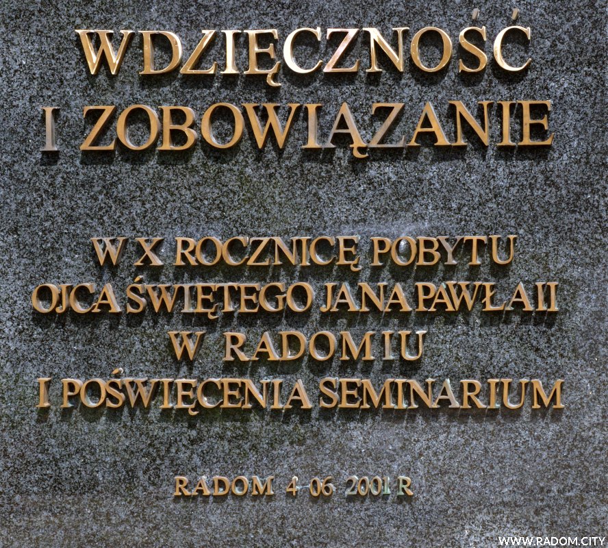 Radom. Pomnik Jana Pawła II.