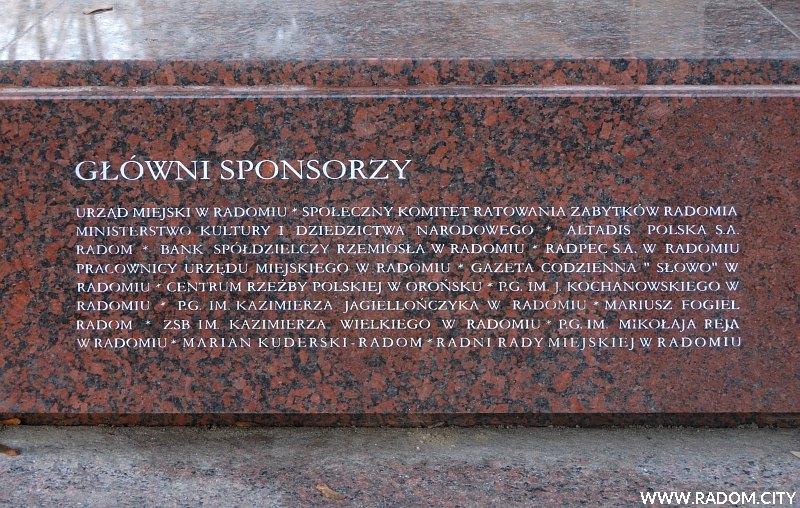Radom. Pomnik Jana Kochanowskiego.