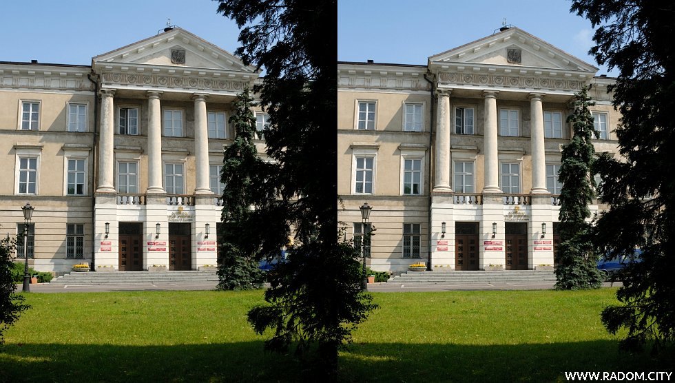 Radom. Gmach Komisji Województwa Sandomierskiego - zdjęcie stereoskopowe.