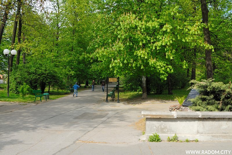 Radom. Tablica Tadeusza Kościuszki/park Kościuszki.