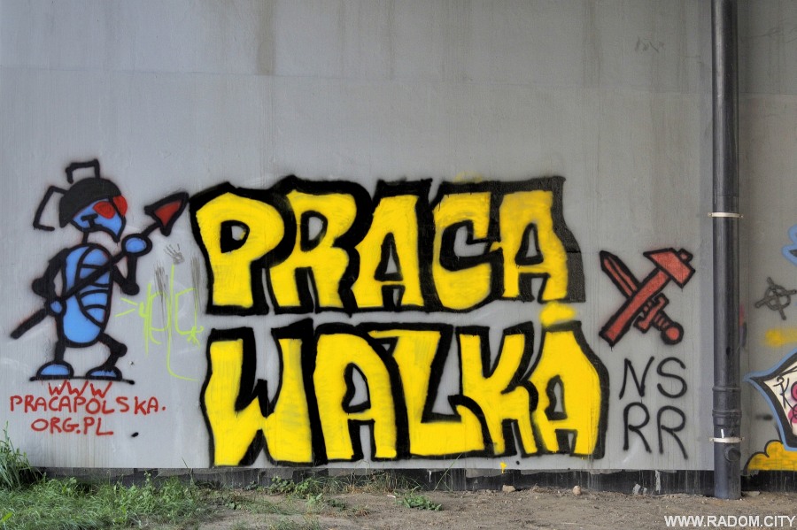Radom. Graffiti pod wiaduktem/Żółkiewskiego.