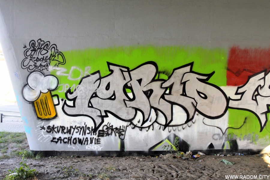 Radom. Graffiti pod wiaduktem/Å»Ã³Å‚kiewskiego.