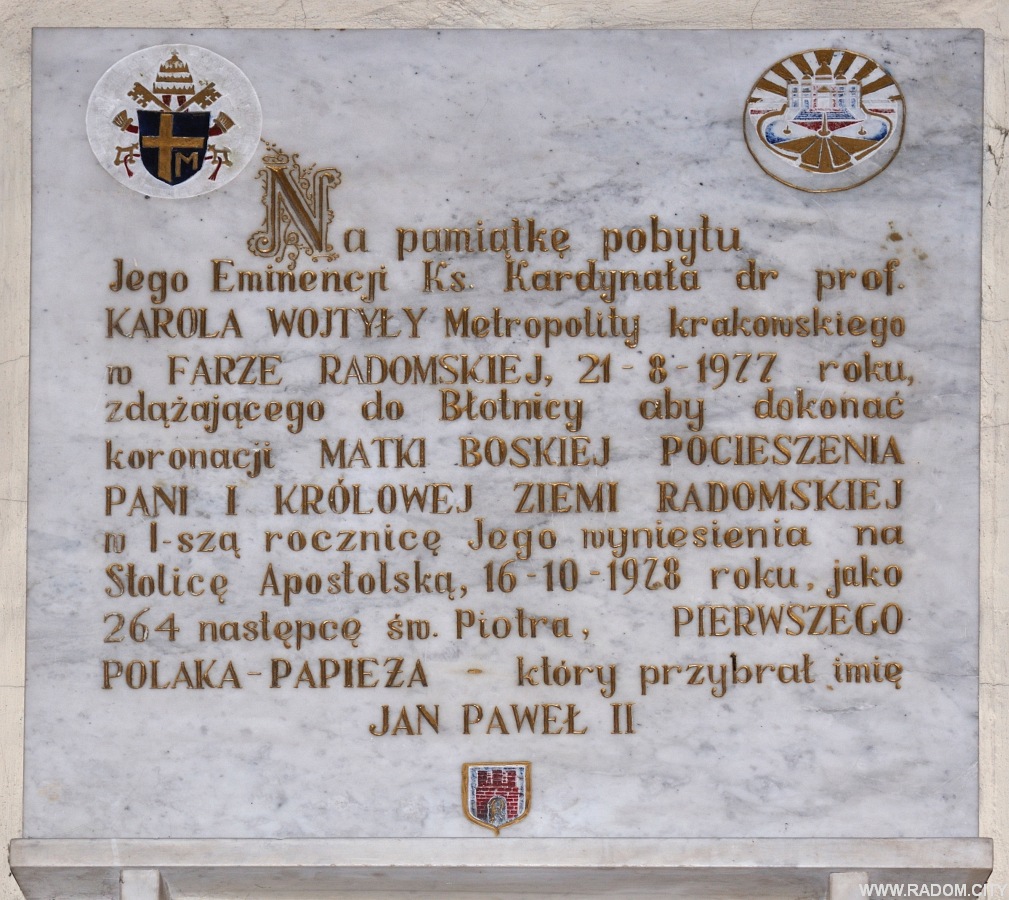 Radom. Fara - tablica