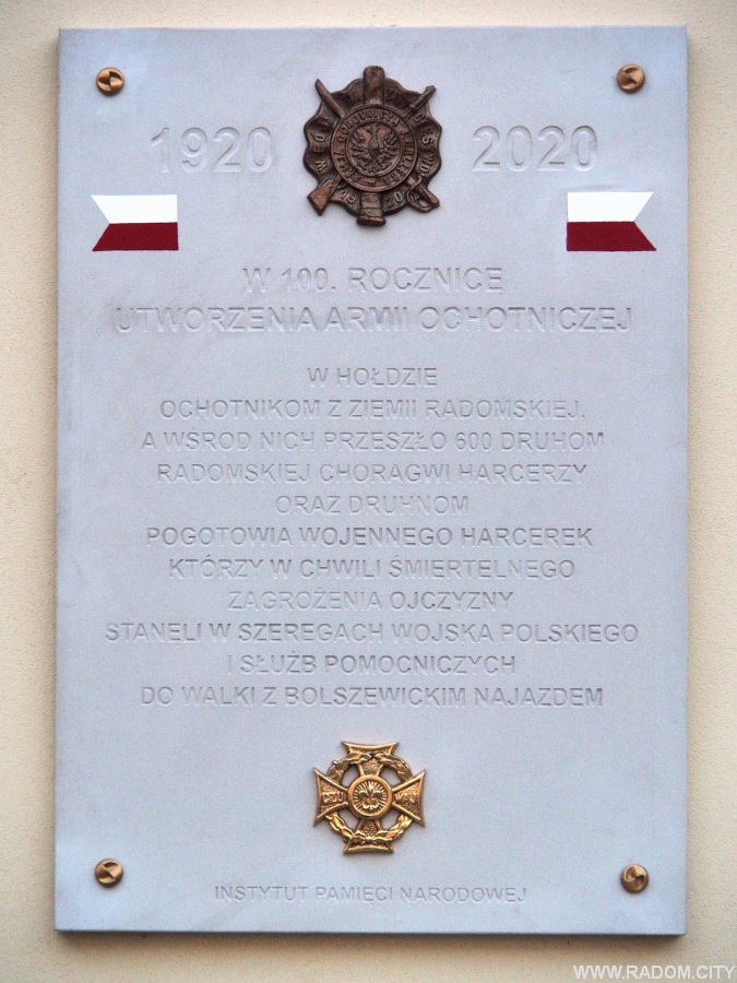 Radom. Tablica Armii Ochotniczej - odsłonięcie.