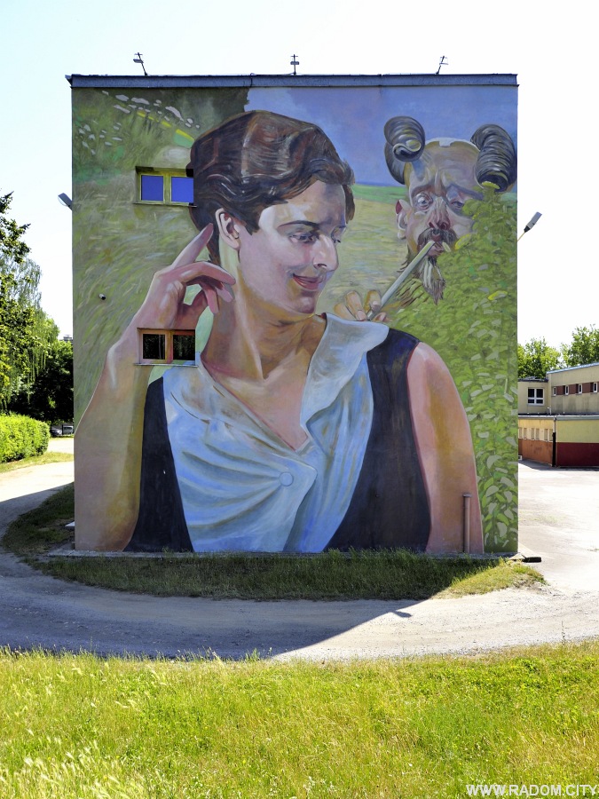 Radom. Mural przy Warszawskiej.