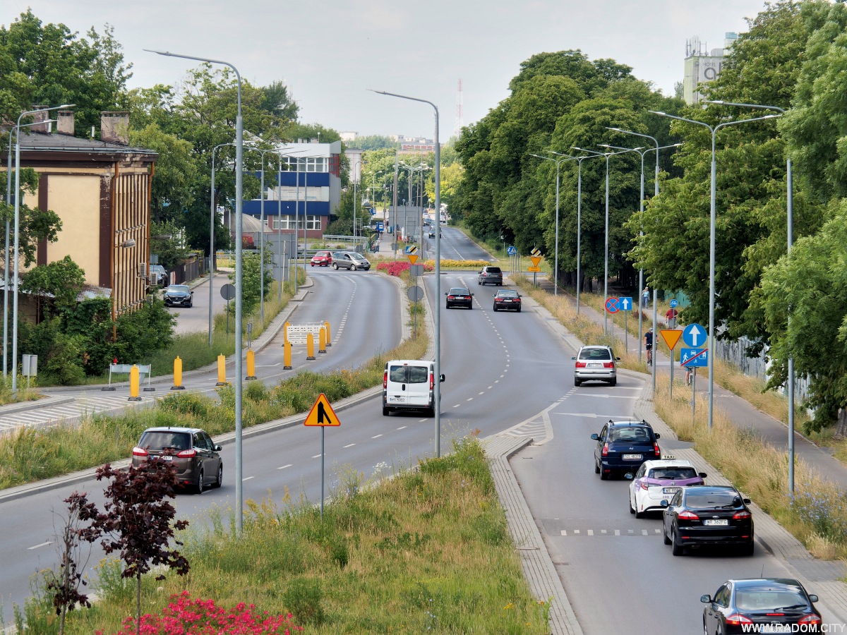 Radom. Widok z wiaduktu.