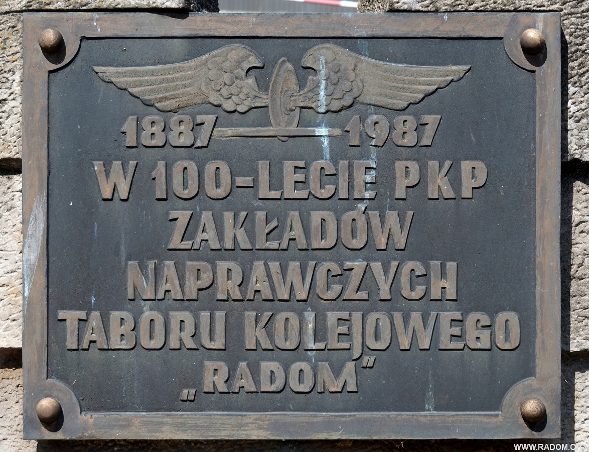 Radom. Tablica na terenie ZNTK.