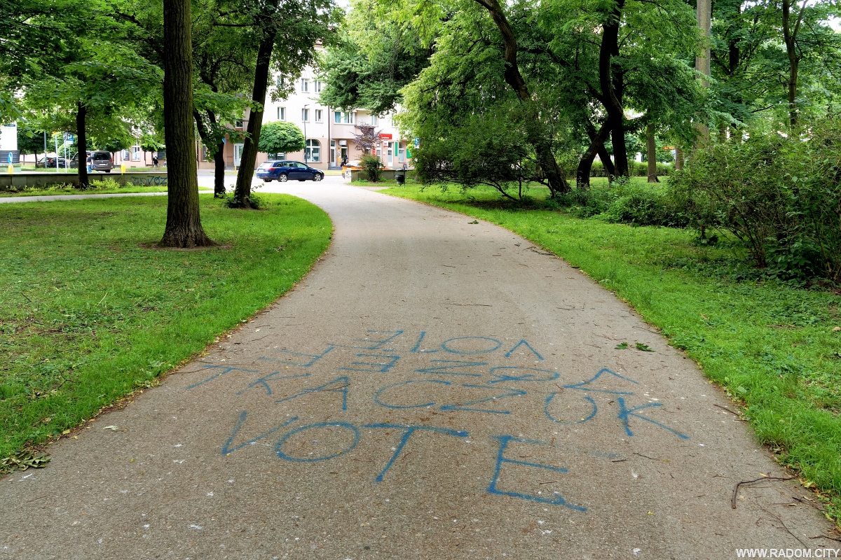 Radom. Józef Tkaczuk w parku Kościuszki.