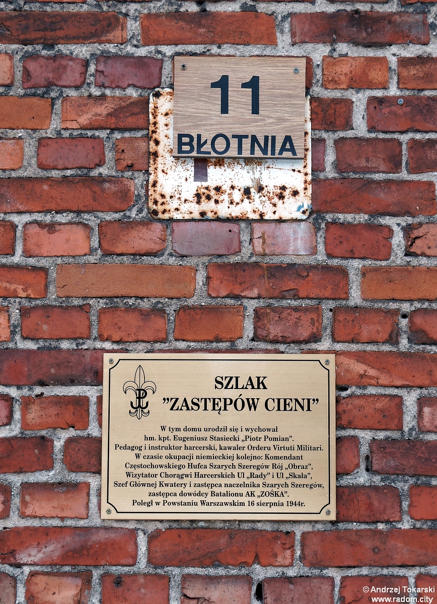 Radom. Tablica Włodzimierza Pujanka.